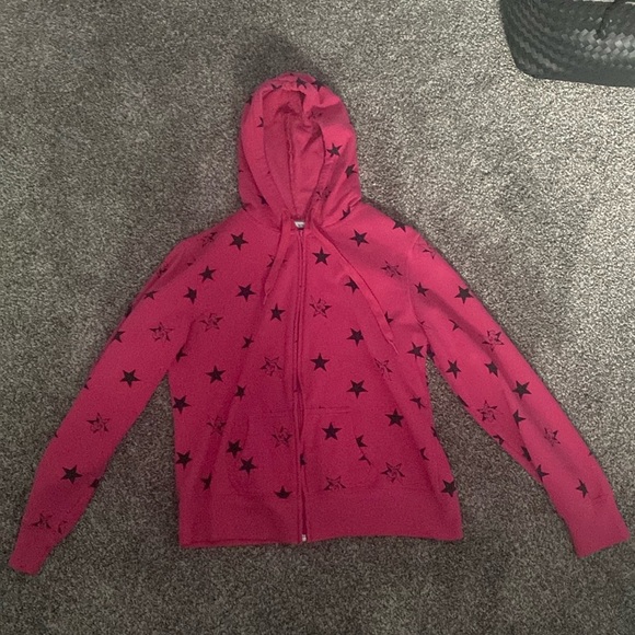 Disney Other - Hot pink tinker bell jacket with black stars